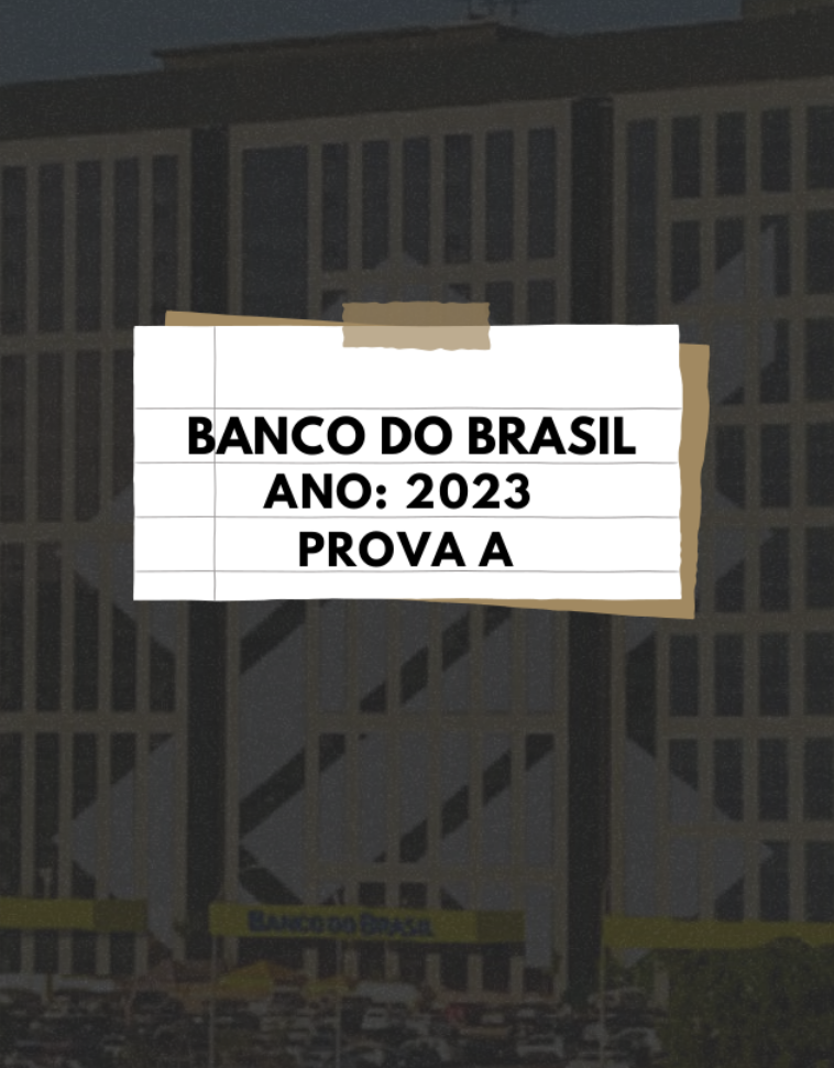 Capa da prova do Banco do Brasil de 2023