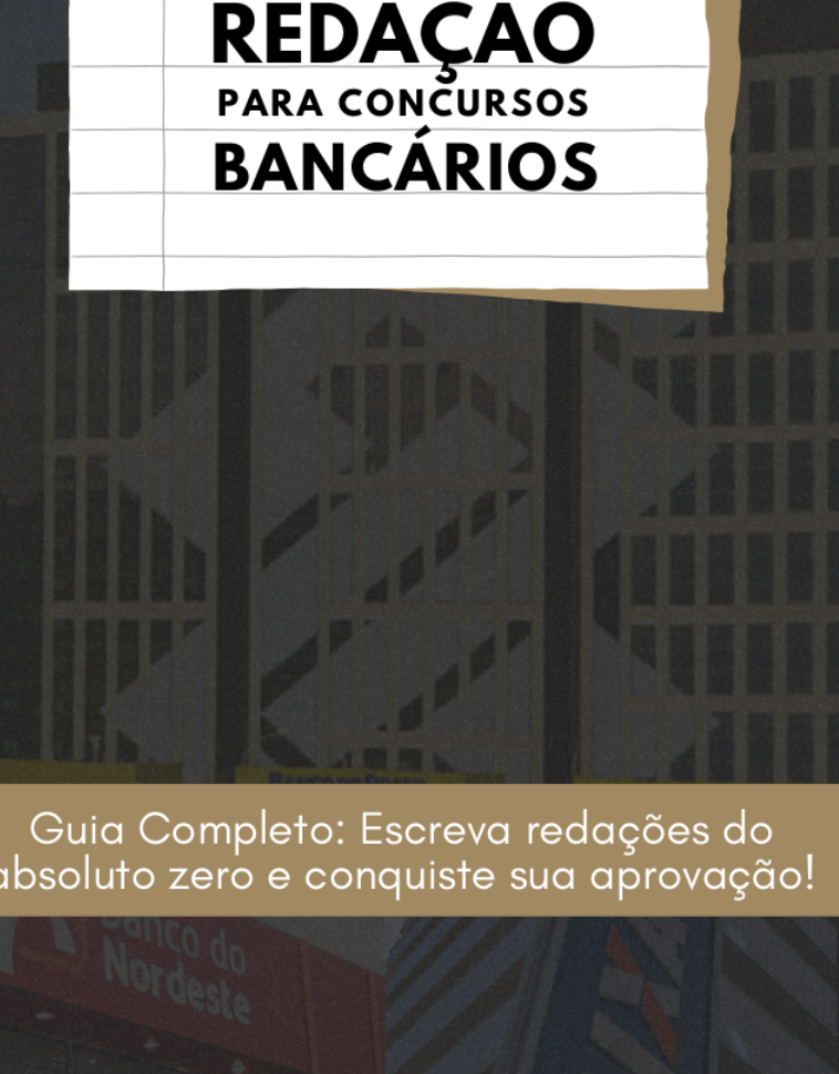 Capa do guia de redação para concursos bancários